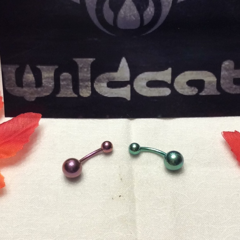 Wildcat Colored Titanium Belly Piercing Bananabell